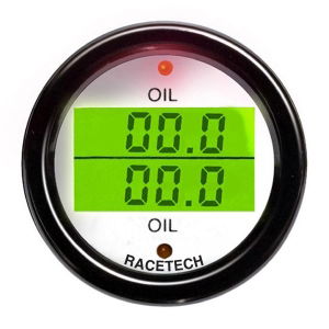 Racetech Electrical Dual Oil Pressure & Oil Temperature Gauge (DG201)