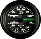 Combined Oil Pressure Water Temperature Gauges