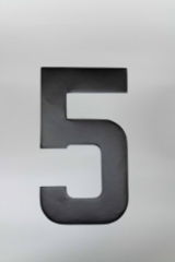 11" Rounded Race Numbers in Black (Individual Numbers)