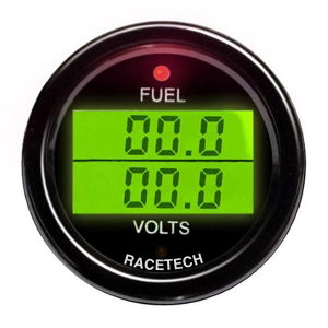 Racetech Electrical Dual Fuel Level and Volts Gauge (DG218)