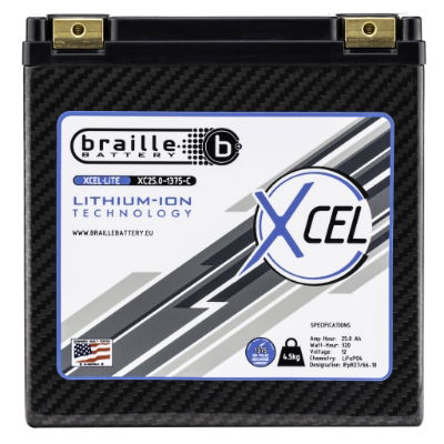 Braille Battery Xcel-Lite Lithium 25 Ah Battery (174X132X177)