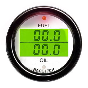 Racetech Electrical Dual Fuel Pressure & Oil Pressure Gauge (DG215)