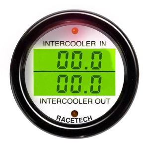 Racetech Electrical Dual Intercooler In and Out Temperature Gauge (DG224)