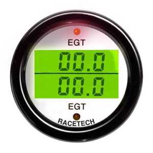 Racetech Electrical Dual EGT and EGT Gauge (DG222)