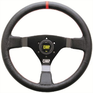 OMP WRC Steering Wheel (Leather, Red Stitching)