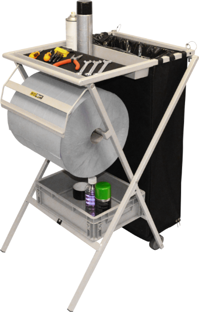 FOLDING UTILITY WORK STATION - GREY P/COATED