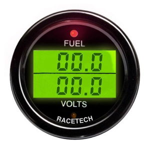 Racetech Electrical Dual Fuel Pressure & Volts Gauge (DG207)